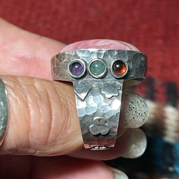 SOLD…..Rhodochrosite Sterling Ring - Picture 7 of 7